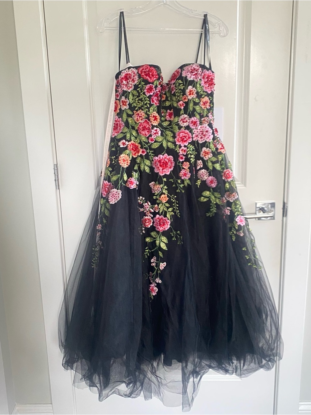 Anthropologie Mac Duggal Sleeveless Floral Fit & Flare Midi Dress NWT Sz 6 - Picture 4 of 9
